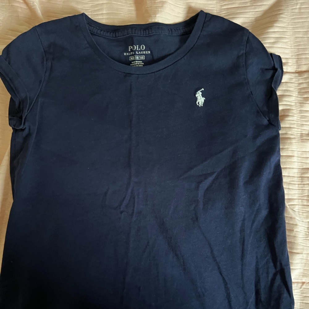 Navy blue polo tshirt girls size 8-10